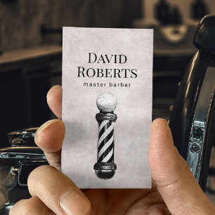 Barber Shop Vintage Barber Pole Barbershop Hair Visitkort