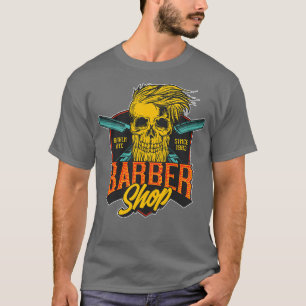 Barber Shop Vintage Gift Coola och Funny Barber De T Shirt