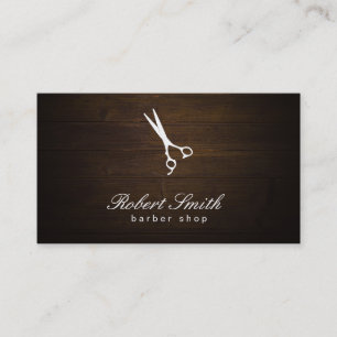 Barber Shop Wood Background Vignette Visitkort