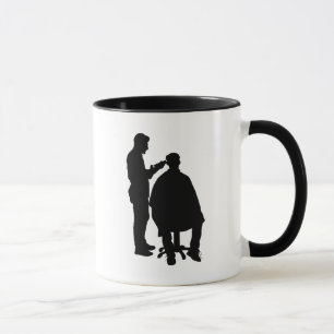 Barber Silhouette Mugg personalize med Namn