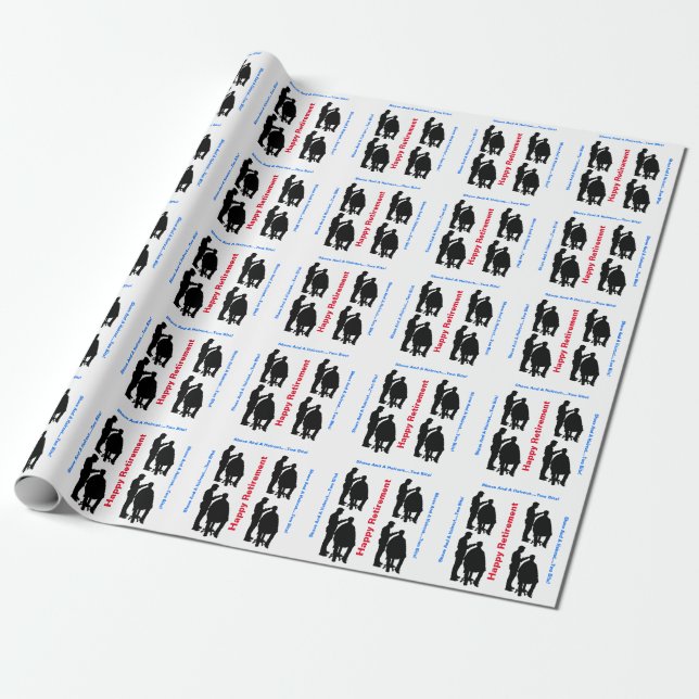 Barber Silhouette Pension Wrapping Papper Presentpapper (Utrullad)