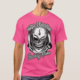 Barber Skull 3 Shaving Ansikte T Shirt