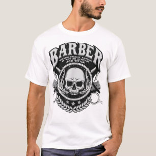 Barber Skull Freaking Fantastisk Job Hairstylist G T Shirt