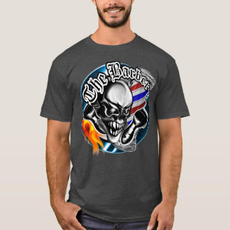 Barber Skull med flamingsradie 1 T Shirt