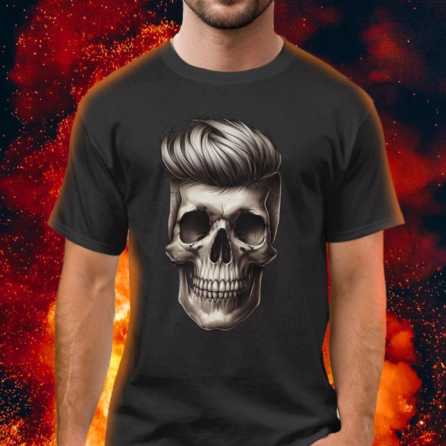 Barber Skull Mode Man Hair stil Barber Shop T Shirt (Skapare uppladdad)