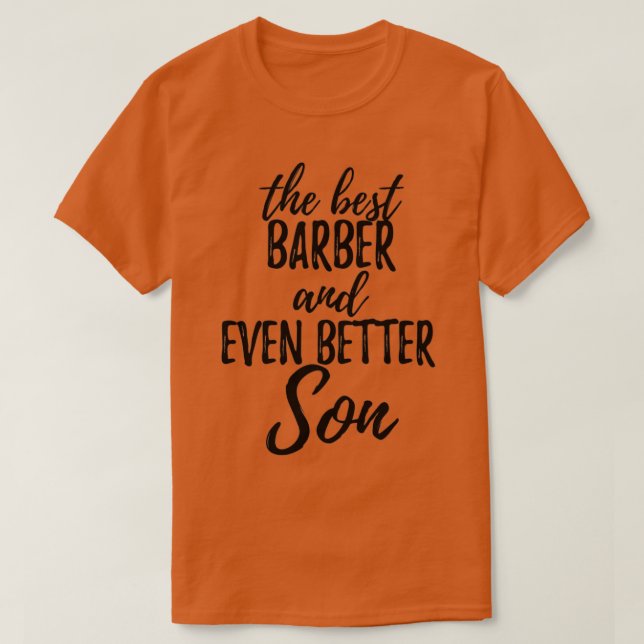 Barber Son Funny Gift Idea för Child Gag Inspiring T Shirt (Design framsida)