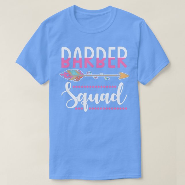 Barber Squad Hairdresser Women Group T Shirt (Design framsida)