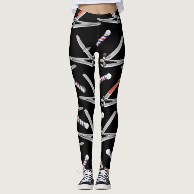 Barber Stång Nagelklippare Leggings (Framsida)