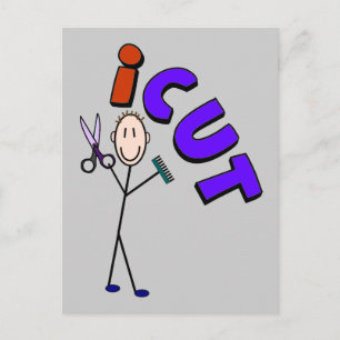Barber Stick persondesign "icut" Vykort