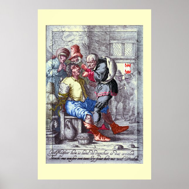 "BARBER SURGEON~MEDIEVAL~ TANDVÅRD" POSTER (Framsidan)