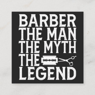 Barber The Man 2024 Fyrkantigt Visitkort