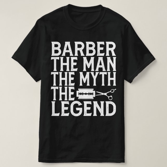 Barber The Man 2024 T Shirt (Design framsida)