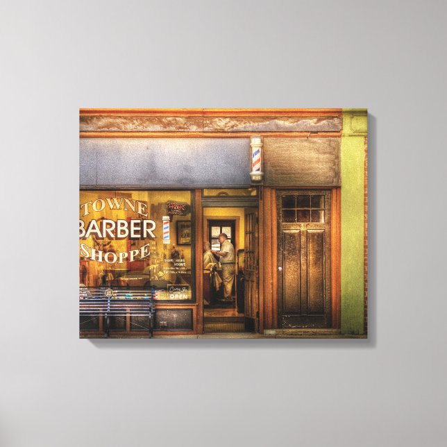 Barber - Towne Barber Shop Canvastryck (Framsida)