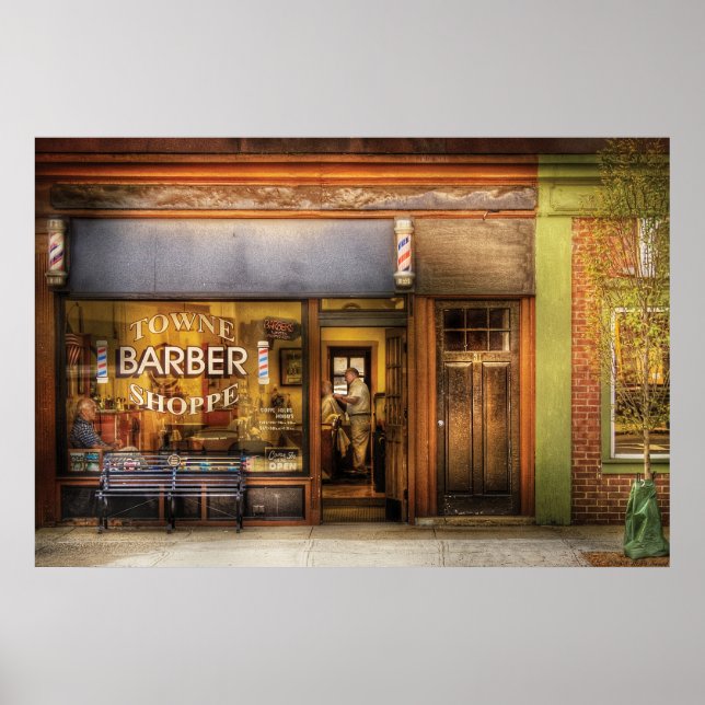 Barber - Towne Barber Shop Poster (Framsidan)