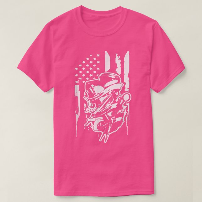 Barber Trimmer US Flagga Best Barber För manar for T Shirt (Design framsida)