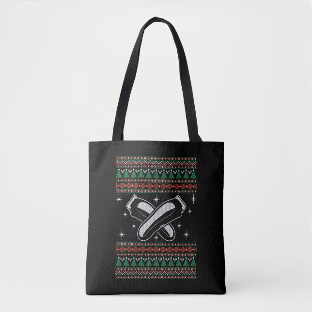 Barber Ugly jul Sweater Julafton Tygkasse (Framsida)
