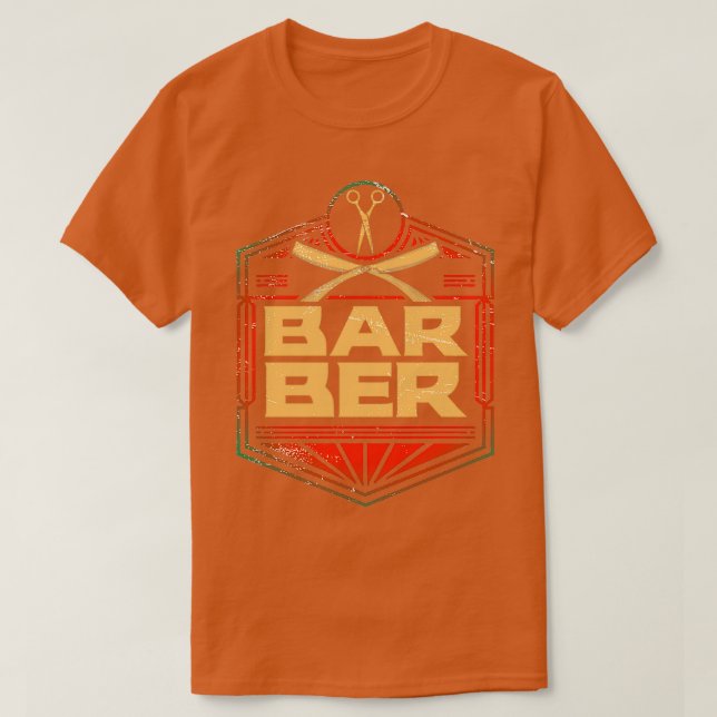 Barber Vintage 4 T Shirt (Design framsida)