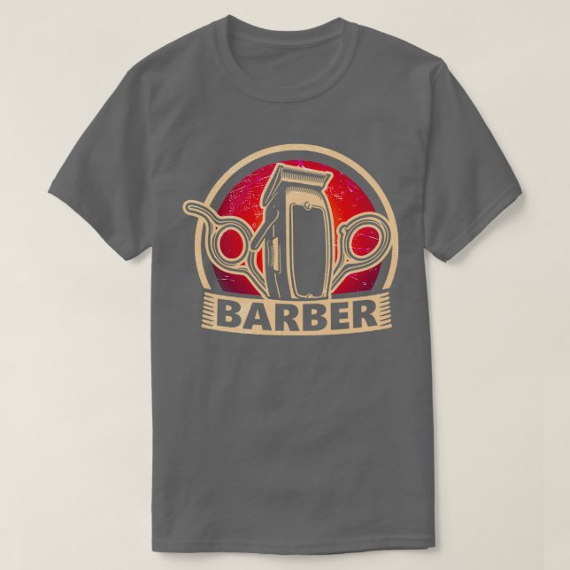 Barber Vintage 8 T Shirt (Design framsida)