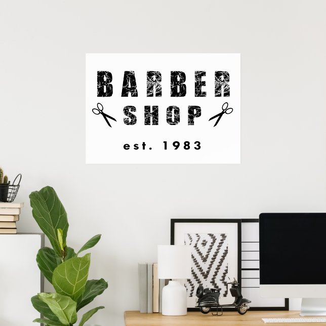 Barberaffär Poster (Hemmakontoret)