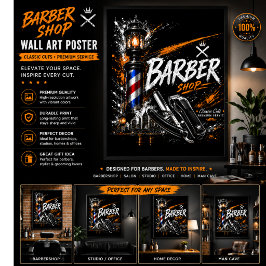 Barberaffär Väggkonst Affisch