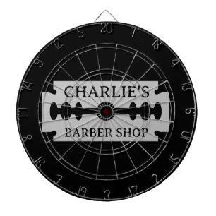 Barberaffischtavla med rakblad darttavla