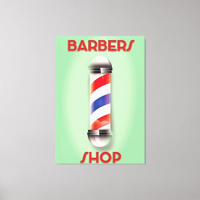 Barberare Affär Vintage Stolpe Skylt (Framsida)