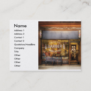 Barberare - den Towne barberaren shoppar, namnger, Visitkort