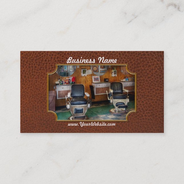 Barberare - Frenchtown, NJ - två gammala Visitkort (Framsida)