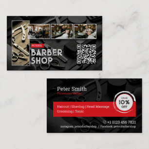 Barberare Frisör, Salong, Professionell Barberare Visitkort