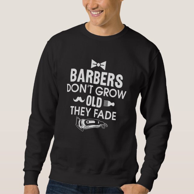 Barberare Frisörsalong Frisör Frisör Barberare Lång Ärmad Tröja (Framsida)