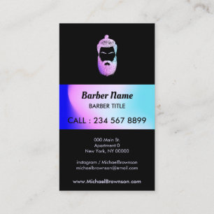 Barberare hipster hologram visitkort