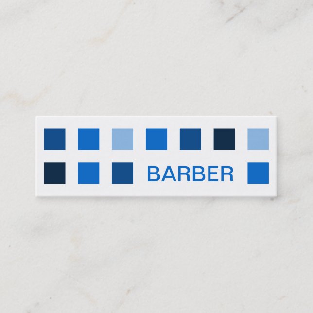 BARBERARE (modet kvadrerar), Mini Visitkort (Framsida)