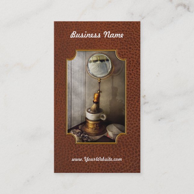 Barberare - morgonrakningen visitkort (Framsida)