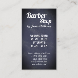 Barberare- och hårsalonglodrät visitkort