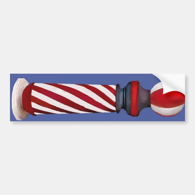 Barberare Pole Bildekal (Framsidan)
