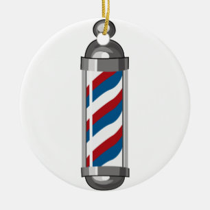 Barberare Pole Julgransprydnad Keramik