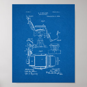 Barberare stolpatent - ritning poster