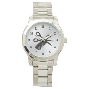 Barberaredesignsilver med svart numrerar armbandsur