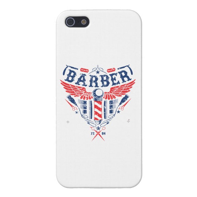 Barberarelogotypen IPhone 5 täcker Skydd (Baksidan)