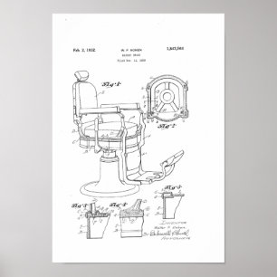 Barberaren för trycket för barberarestolpatent poster