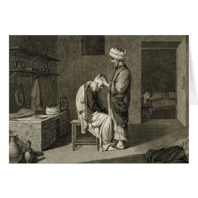 Barberaren, från konster för volym II och handel Hälsningskort (Framsidan Horizontal)