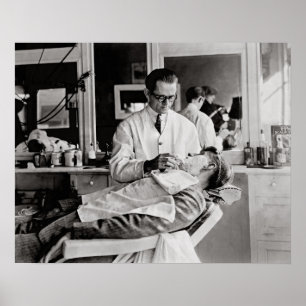 Barberaren shoppar, 1923. Vintagefoto Poster