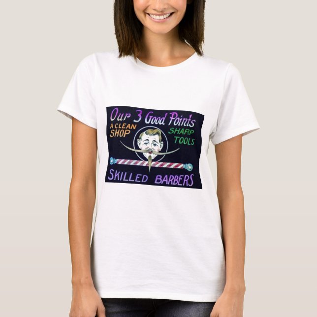 Barberaren shoppar barberare annonserar din affär tröja (Framsida)