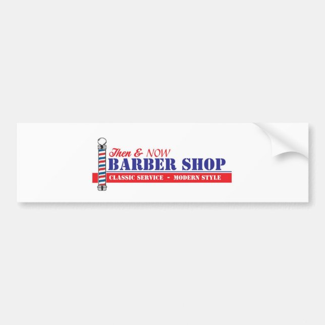 Barberaren shoppar bildekal (Framsidan)