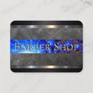 Barberaren shoppar blåttabstrakt visitkort