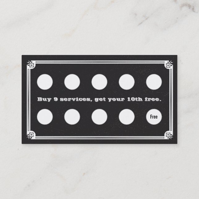 Barberaren shoppar kundlojalitetvisitkorten lojalitetskort (Baksida)