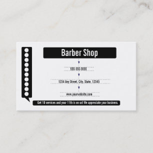 Barberaren shoppar kundlojalitetvisitkorten lojalitetskort
