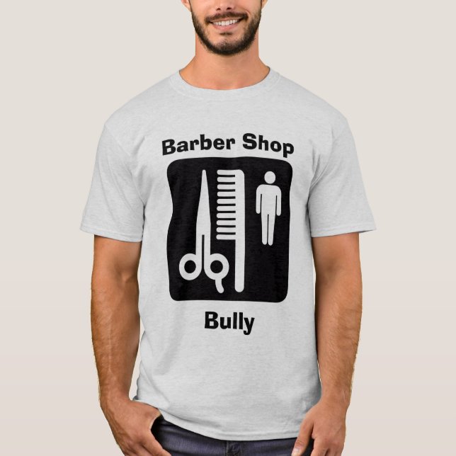 Barberaren shoppar översittare t shirt (Framsida)