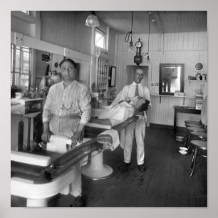 Barberaren shoppar poster