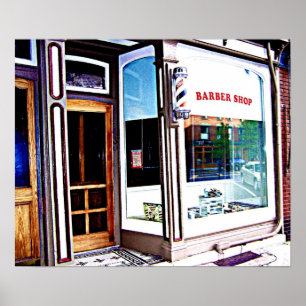 Barberaren shoppar poster